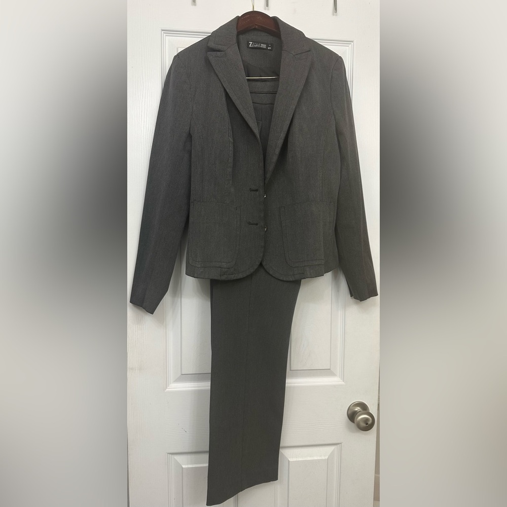 New York & Company Gray Pantsuit